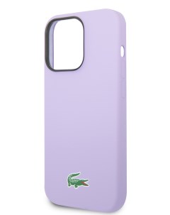 Чехол для iPhone 14 Pro с MagSafe Croc Logo Hard Parme Lacoste