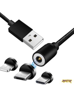 Кабель Lightning USB Type C micro USB USB 1 м черный Impiter