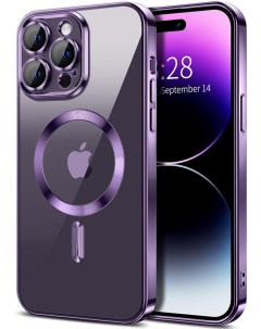 Силиконовый чехол для Apple iPhone 12 Pro с MagSafe фиолетовый Darivadi