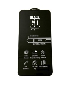 Защитное стекло для iPhone XS Max 11 Pro Max повышенной прочности 6D черное Mossily