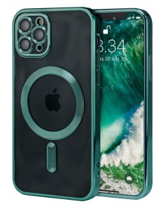 Силиконовый чехол для Apple iPhone 13 Pro Max с MagSafe зеленый Darivadi