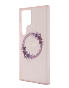 Чехол для Samsung Galaxy S24 Ultra с MagSafe Hard Pink Guess