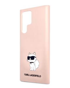 Чехол для Galaxy S24 Ultra с эффектом Soft touch Hard Pink Karl lagerfeld