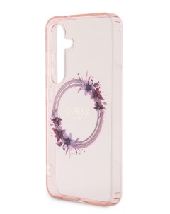 Чехол для Samsung Galaxy S24 с MagSafe Hard Pink Guess