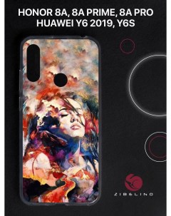 Чехол для Honor 8a 8a prime 8a pro Huawei y6 2019 y6s с принтом иллюзии девушки Zibelino