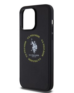 Чехол U S Polo для iPhone 15 Pro Max из экокожи с MagSafe Hard Black U.s. polo assn.