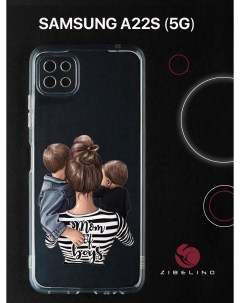 Чехол для Samsung Galaxy a22s 5G с защитой камеры с принтом mom of boys Zibelino