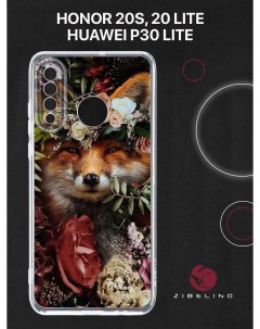 Чехол для Huawei p30 lite Honor 20s Honor 20 lite с защитой камеры с принтом лиса цветы Zibelino