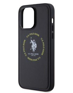 Чехол U S Polo для iPhone 14 Pro Max из экокожи с MagSafe Hard Black U.s. polo assn.