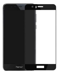 Защитное стекло на Honor 8 9D черный X-case