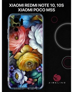 Чехол для с рисунком Xiaomi Redmi Note 10 10s Poco m5s с принтом жостово Zibelino