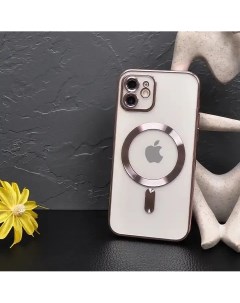 Силиконовый чехол для Apple iPhone 12 с MagSafe розовый Darivadi