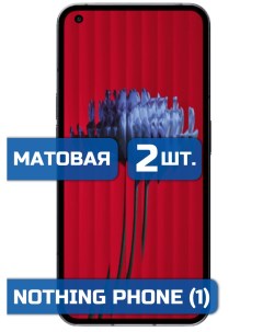 Матовая защитная гидрогелевая пленка на экран телефона Nothing Phone 1 2 шт Mietubl