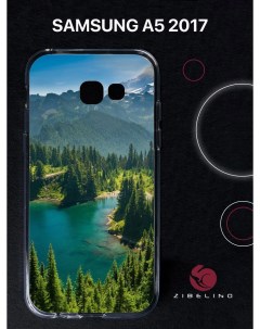 Чехол для Samsung Galaxy a5 2017 прозрачный с рисунком с принтом озеро в горах Zibelino