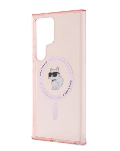 Чехол для Galaxy S24 Ultra с MagSafe NFT Choupette Hard Pink Karl lagerfeld