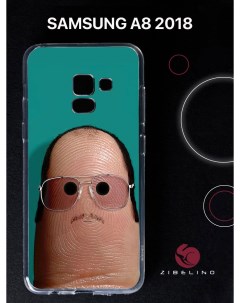 Чехол для Samsung Galaxy a8 2018 с защитой камеры с принтом мальчик с пальчик Zibelino