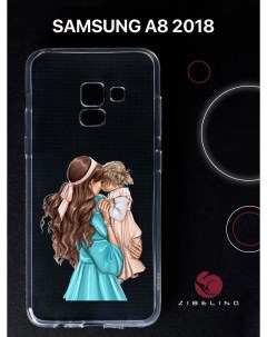 Чехол для Samsung Galaxy a8 2018 прозрачный с рисунком с принтом сокровище Zibelino