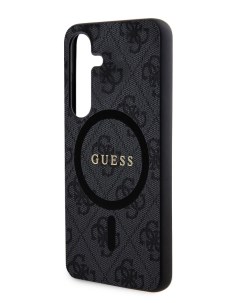 Чехол для Samsung Galaxy S24 с MagSafe Metal logo Hard Black Guess