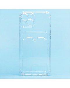 Чехол iPhone 14 силиконовый с картхолдером прозрачный Promise mobile