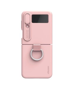 Накладка CamShield Silky Silicone Case для Samsung Galaxy Z Flip 4 розовый Nillkin
