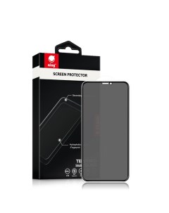 Защитное стекло для iPhone X XS 11 Pro Full Screen 0 25 мм Антишпион Черное Ainy