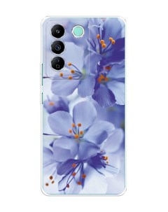 Чехол на Vivo T2 4G Фиолетовые цветки Homey