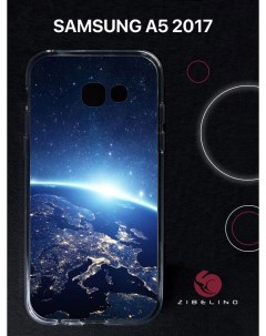 Чехол для Samsung Galaxy a5 2017 прозрачный с рисунком с принтом на орбите Zibelino