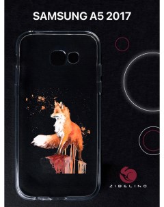 Чехол для Samsung Galaxy a5 2017 прозрачный с рисунком с принтом лиса Zibelino