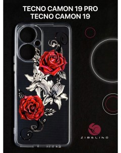 Чехол для Tecno Camon 19 Tecno Camon 19 pro с защитой камеры с принтом лили роуз тату Zibelino