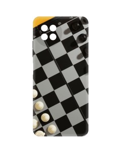 Чехол накладка Soft Case Шахматы для Itel S23 черный Krutoff