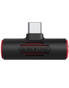 Аудио адаптер USB Type C на гнездо 3 5мм дополнительное гнездо Cf BV8 Black Borofone