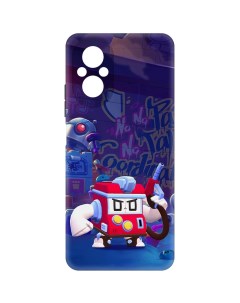 Чехол накладка Soft Case Brawl Stars V8 БИТ для Realme C67 черный Krutoff