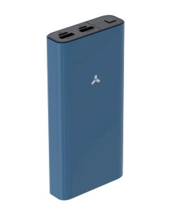 Внешний аккумулятор Arnica 20M 20000 мАч 2 USB 2 1 А индикатор синий Accesstyle