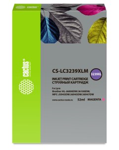 Картридж для струйного принтера CS LC3239XLM пурпурный совместимый Cactus