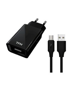 Зарядное устройство Micro USB 1 А черное Tfn