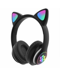 Беспроводные светящиеся наушники с ушками кошки Wireless Heads CAT черный Nobrand