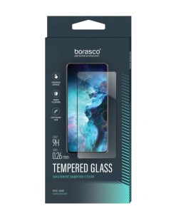 Защитное стекло Full Glue для Infinix HOT 12i черная рамка Borasco