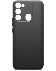 Чехол Silicone Case матовый для Tecno Spark 8C Go 2022 черный Borasco