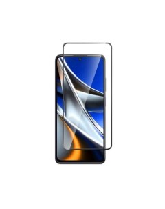 Защитное стекло Full Glue для Xiaomi Poco X4 Pro 5G черная рамка Borasco