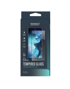 Защитное стекло Full Glue для ITEL Vision 1 Pro черная рамка Borasco