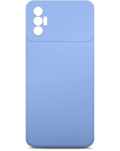 Чехол Microfiber Case для Tecno Spark 8P голубой Borasco