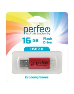Флешка USB 16GB E01 Red 16 ГБ Red PF E01R016ES Perfeo