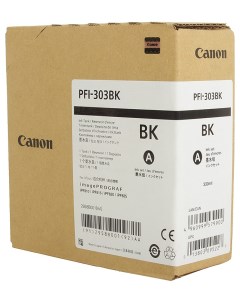 Картридж для струйного принтера PFI 303 BK черный оригинал Canon