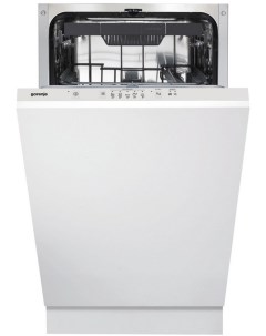 Посудомоечная машина встраиваемая GV520E10S 45 см с 3 корзинами 5 программами Gorenje