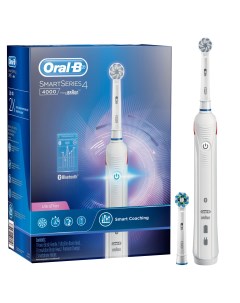 Электрическая зубная щетка Smart Series 4 4000 белый Oral-b