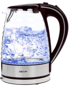 Чайник электрический KG 1700 1 8 л прозрачный серебристый черный Dexp
