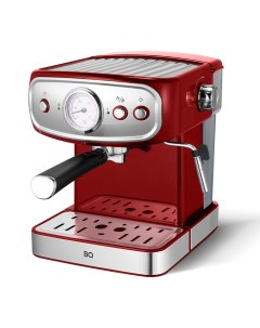 Рожковая кофеварка CM1006 красная серебристая Bq