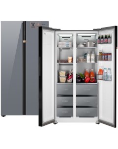 Холодильник WSBS 590 серый Weissgauff