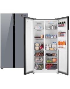 Холодильник WSBS 600 серый Weissgauff