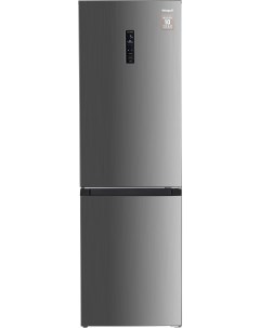 Холодильник WRK 185 Total NoFrost Inverter Inox серебристый Weissgauff